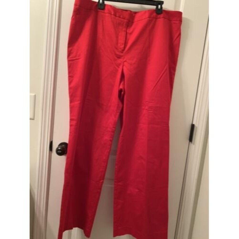 Spiegel Women's Plus Size 20W Red Pants Casual Mid Rise